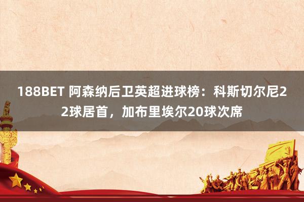 188BET 阿森纳后卫英超进球榜：科斯切尔尼22球居首，加布里埃尔20球次席