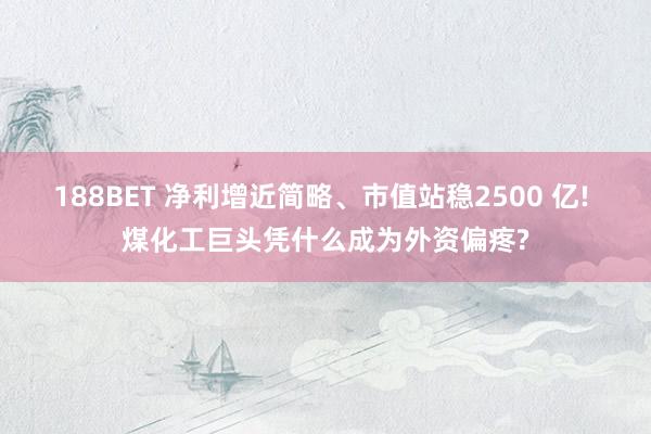 188BET 净利增近简略、市值站稳2500 亿! 煤化工巨头凭什么成为外资偏疼?