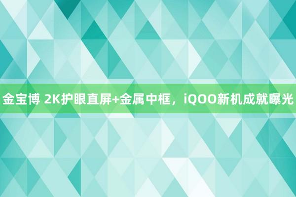 金宝博 2K护眼直屏+金属中框，iQOO新机成就曝光