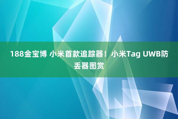 188金宝博 小米首款追踪器！小米Tag UWB防丢器图赏