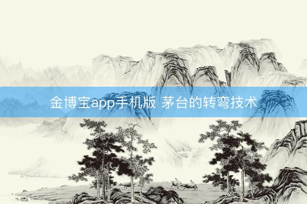 金博宝app手机版 茅台的转弯技术