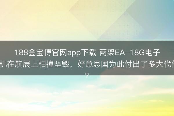 188金宝博官网app下载 两架EA-18G电子战机在航展上相撞坠毁，好意思国为此付出了多大代价？
