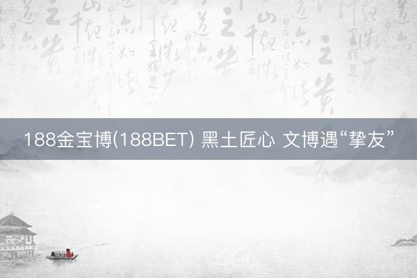 188金宝博(188BET) 黑土匠心 文博遇“挚友”
